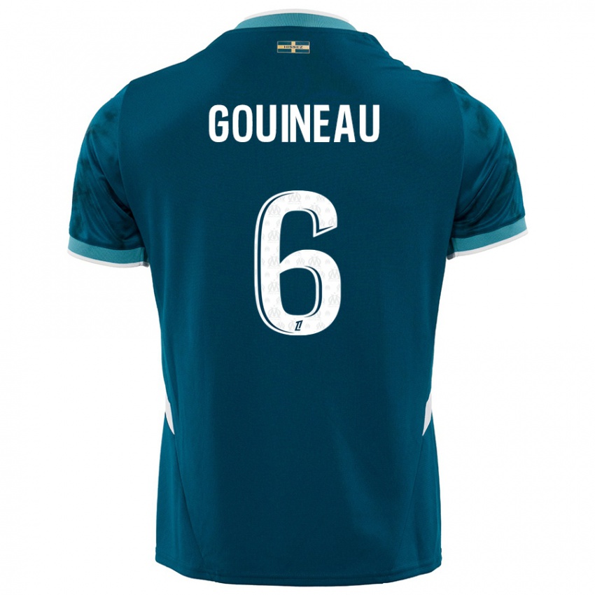 Herren Coline Gouineau #6 Türkisblau Auswärtstrikot Trikot 2024/25 T-Shirt Österreich