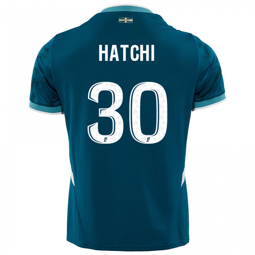 Herren Anaïs Hatchi #30 Türkisblau Auswärtstrikot Trikot 2024/25 T-Shirt Österreich