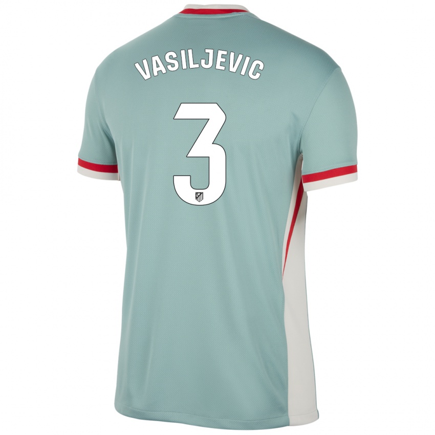 Herren Ivan Vasiljevic #3 Hellbeige Blau Auswärtstrikot Trikot 2024/25 T-Shirt Österreich