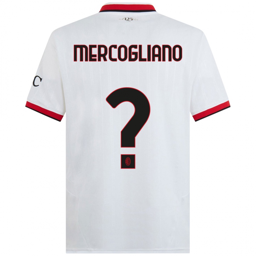 Herren Mattia Mercogliano #0 Weiß Schwarz Rot Auswärtstrikot Trikot 2024/25 T-Shirt Österreich