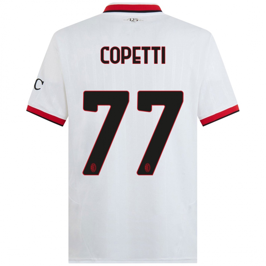 Herren Matilde Copetti #77 Weiß Schwarz Rot Auswärtstrikot Trikot 2024/25 T-Shirt Österreich