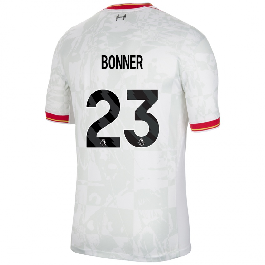 Herren Gemma Bonner #23 Weiß Rot Schwarz Ausweichtrikot Trikot 2024/25 T-Shirt Österreich