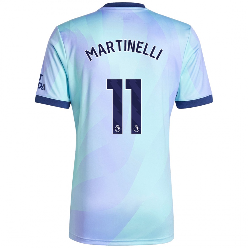 Herren Gabriel Martinelli #11 Aquamarin Ausweichtrikot Trikot 2024/25 T-Shirt Österreich