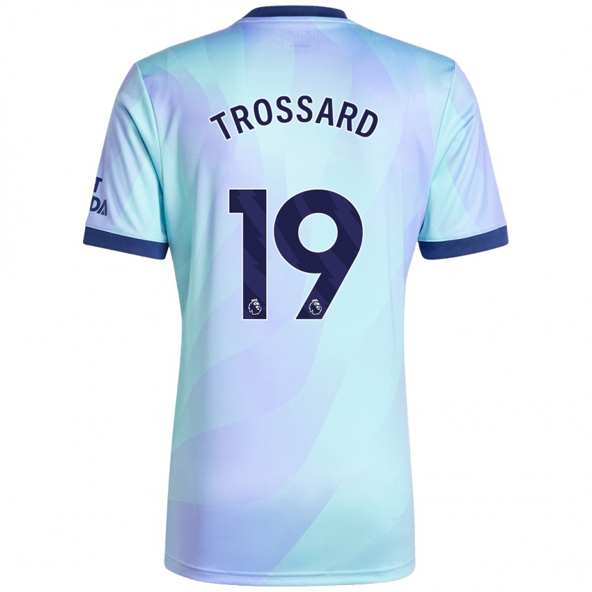 Herren Leandro Trossard #19 Aquamarin Ausweichtrikot Trikot 2024/25 T-Shirt Österreich