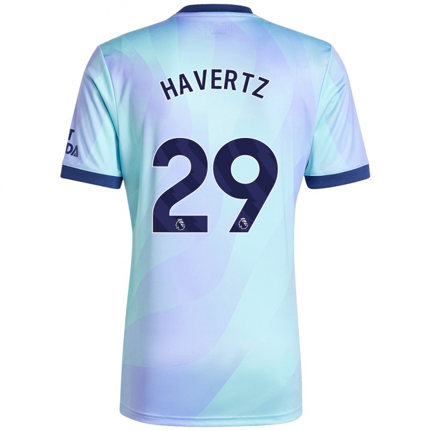 Herren Kai Havertz #29 Aquamarin Ausweichtrikot Trikot 2024/25 T-Shirt Österreich