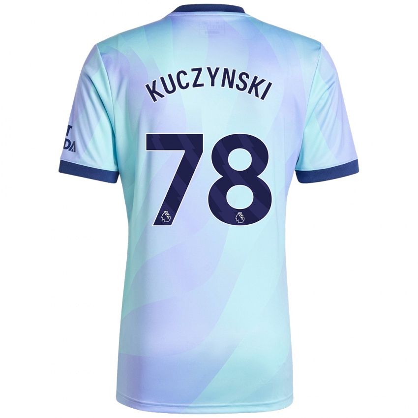 Herren Max Kuczynski #78 Aquamarin Ausweichtrikot Trikot 2024/25 T-Shirt Österreich