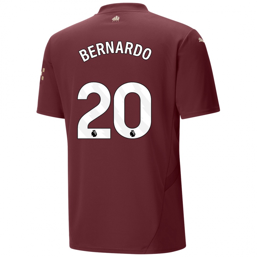 Herren Bernardo Silva #20 Kastanienbraun Ausweichtrikot Trikot 2024/25 T-Shirt Österreich