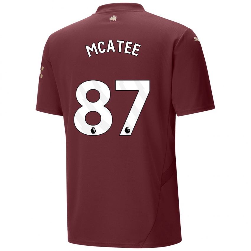 Herren James Mcatee #87 Kastanienbraun Ausweichtrikot Trikot 2024/25 T-Shirt Österreich