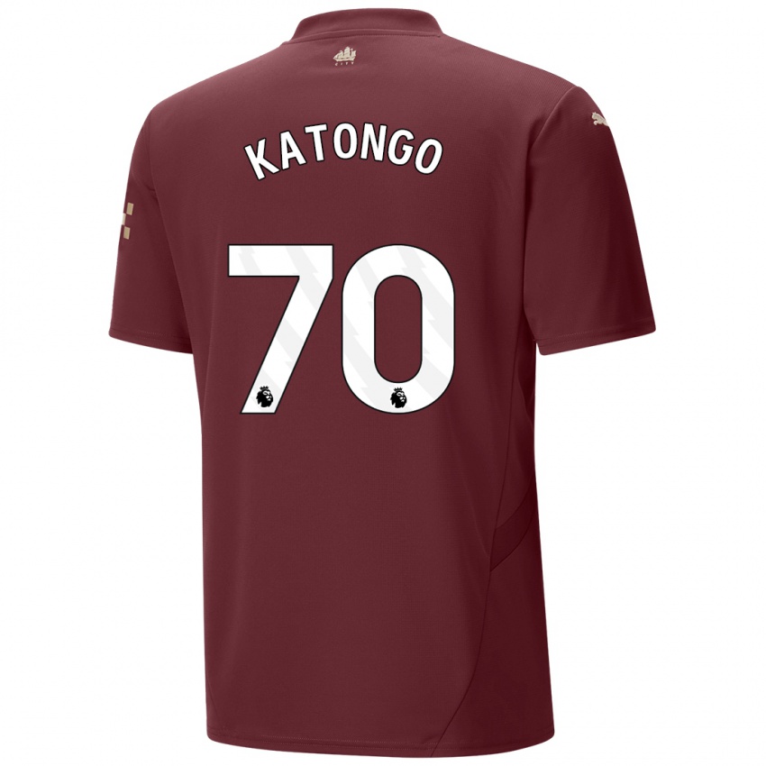 Herren Jadel Katongo #70 Kastanienbraun Ausweichtrikot Trikot 2024/25 T-Shirt Österreich