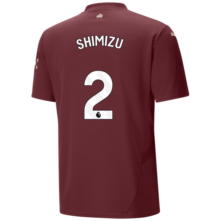 Herren Risa Shimizu #2 Kastanienbraun Ausweichtrikot Trikot 2024/25 T-Shirt Österreich