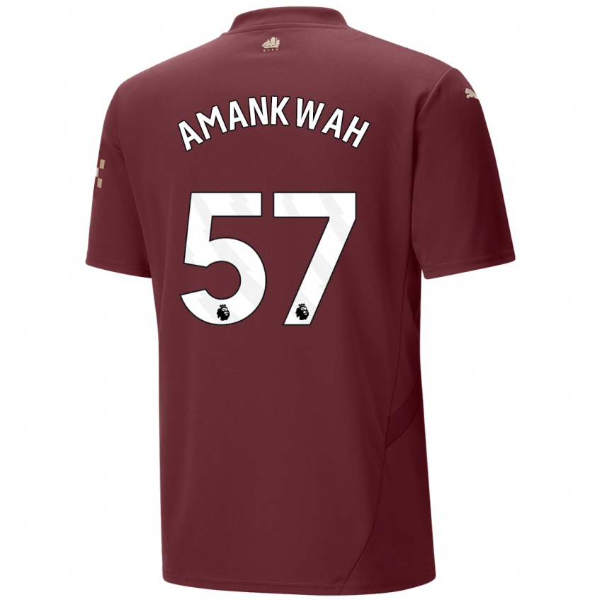 Herren Yeboah Amankwah #57 Kastanienbraun Ausweichtrikot Trikot 2024/25 T-Shirt Österreich