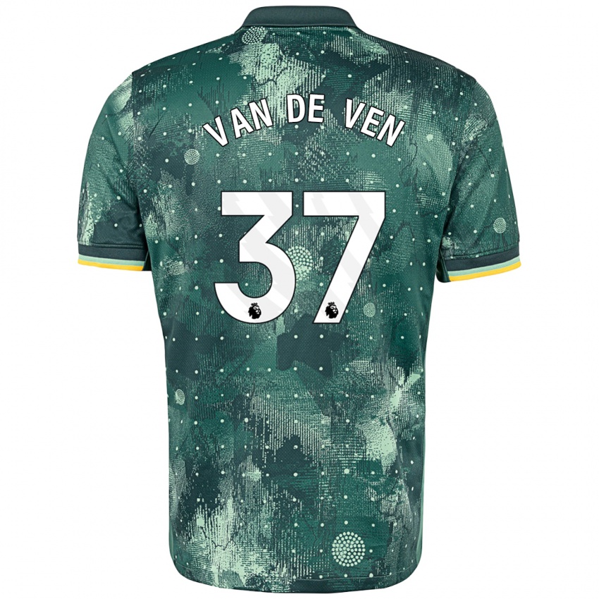 Herren Micky Van De Ven #37 Mintgrün Ausweichtrikot Trikot 2024/25 T-Shirt Österreich