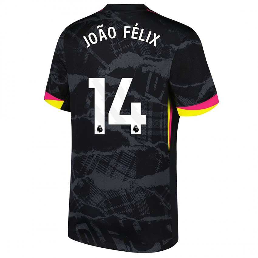 Herren Joao Felix #14 Schwarz Rosa Ausweichtrikot Trikot 2024/25 T-Shirt Österreich