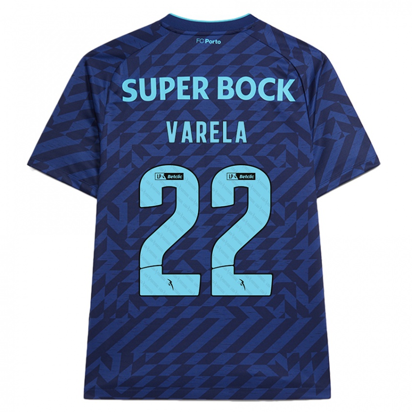 Herren Alan Varela #22 Marineblau Ausweichtrikot Trikot 2024/25 T-Shirt Österreich