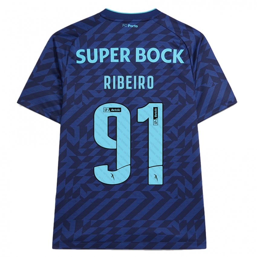 Herren Gonçalo Ribeiro #91 Marineblau Ausweichtrikot Trikot 2024/25 T-Shirt Österreich