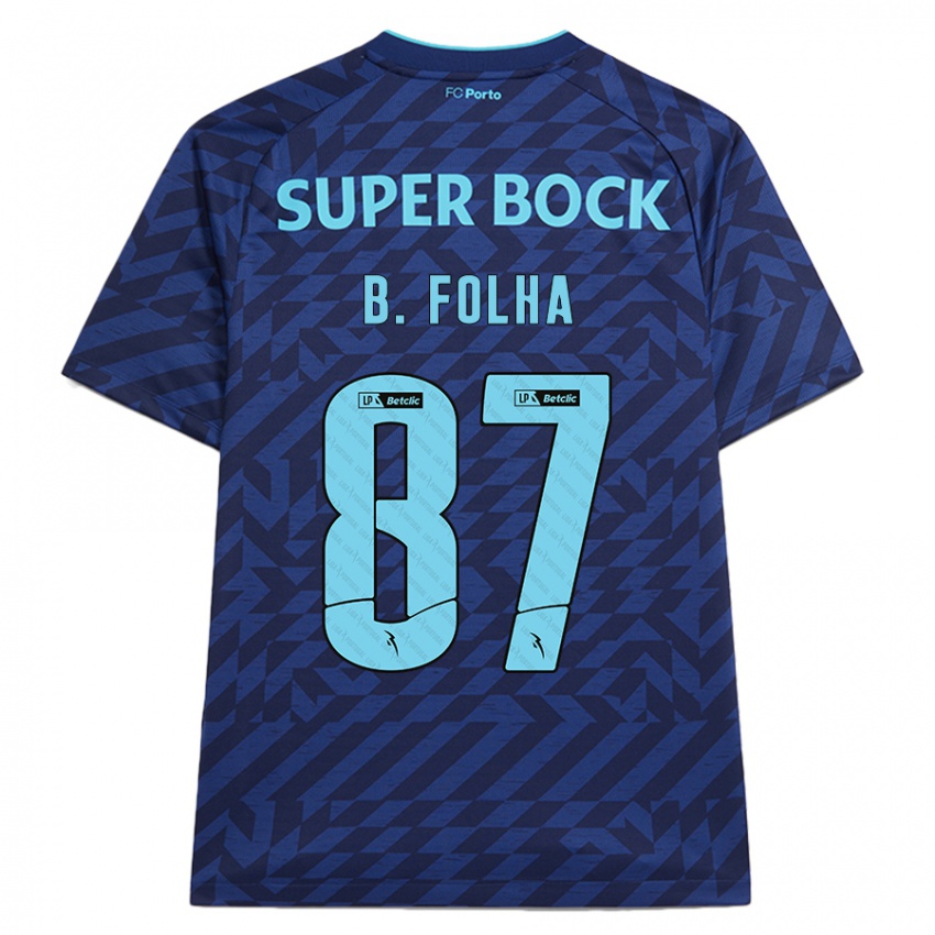 Herren Bernardo Folha #87 Marineblau Ausweichtrikot Trikot 2024/25 T-Shirt Österreich