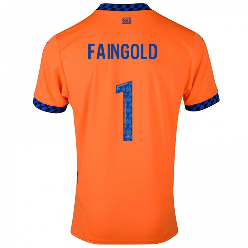 Herren Abbie Faingold #1 Orange Dunkelblau Ausweichtrikot Trikot 2024/25 T-Shirt Österreich