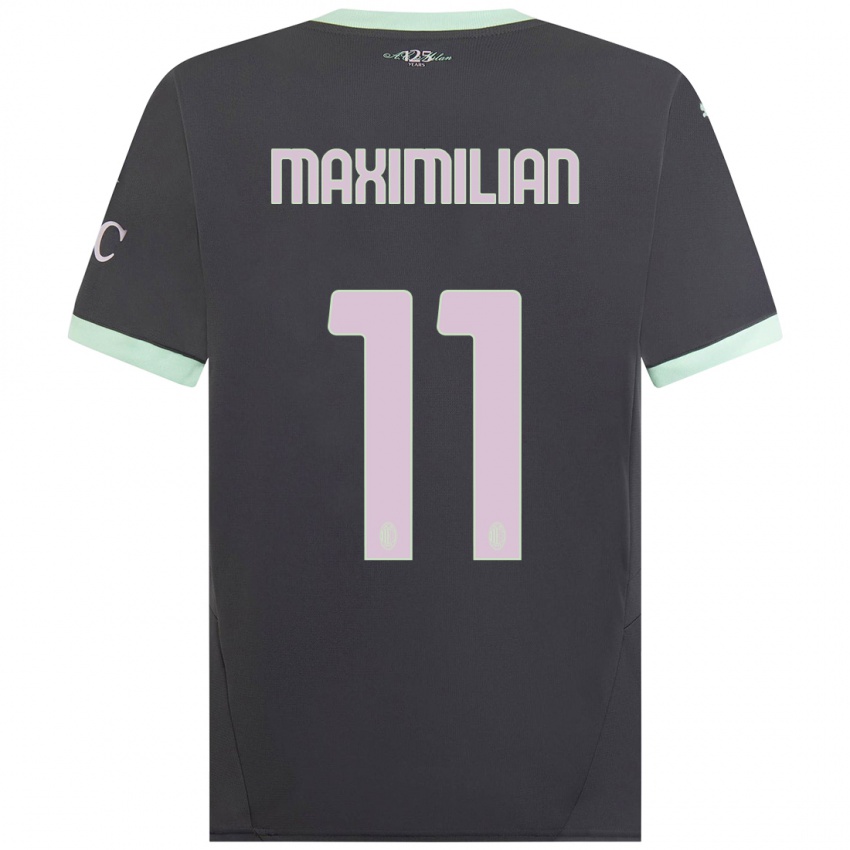 Herren Maximilian Ibrahimović #11 Grau Ausweichtrikot Trikot 2024/25 T-Shirt Österreich