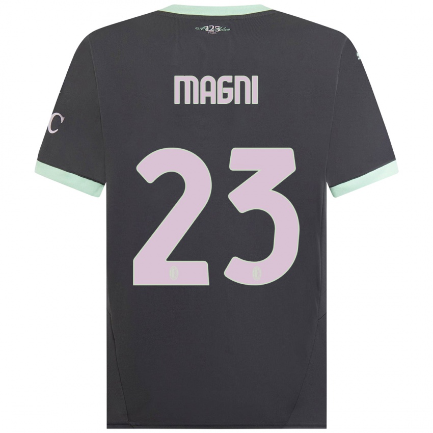 Herren Vittorio Magni #23 Grau Ausweichtrikot Trikot 2024/25 T-Shirt Österreich