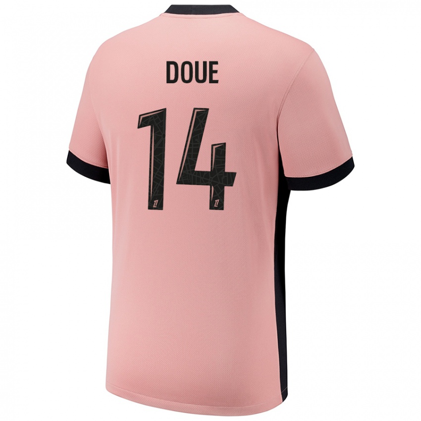 Herren Désiré Doué #14 Rostros Ausweichtrikot Trikot 2024/25 T-Shirt Österreich