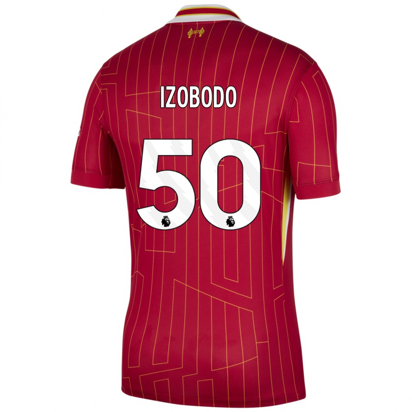 Damen Elijah Izobodo John #50 Rot Gelb Weiß Heimtrikot Trikot 2024/25 T-Shirt Österreich