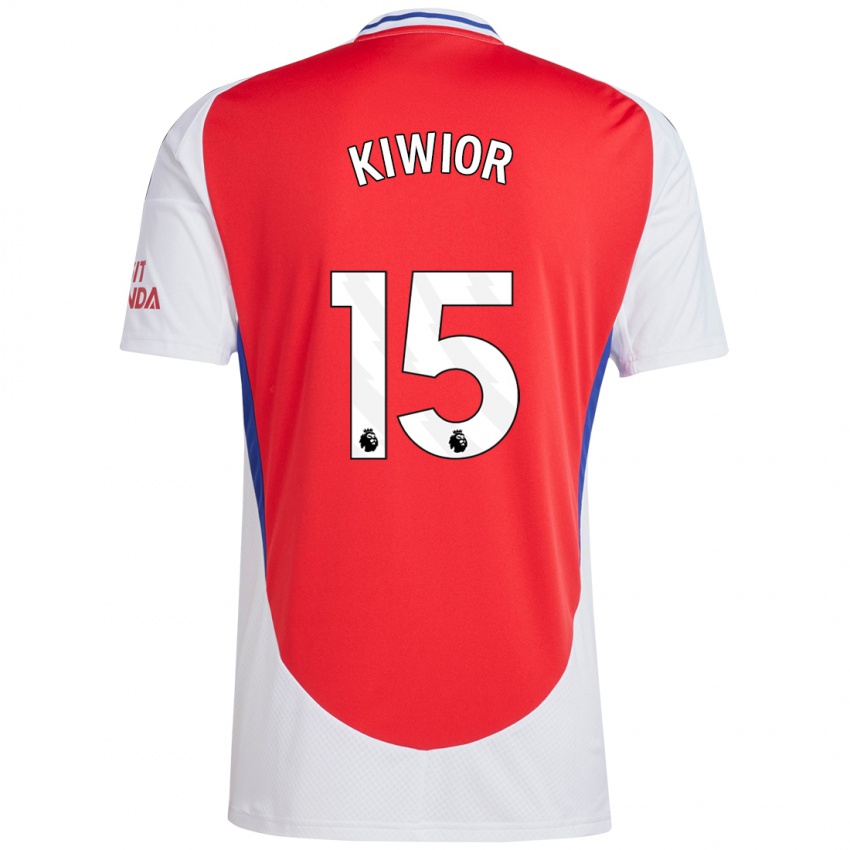 Damen Jakub Kiwior #15 Rot Weiß Heimtrikot Trikot 2024/25 T-Shirt Österreich