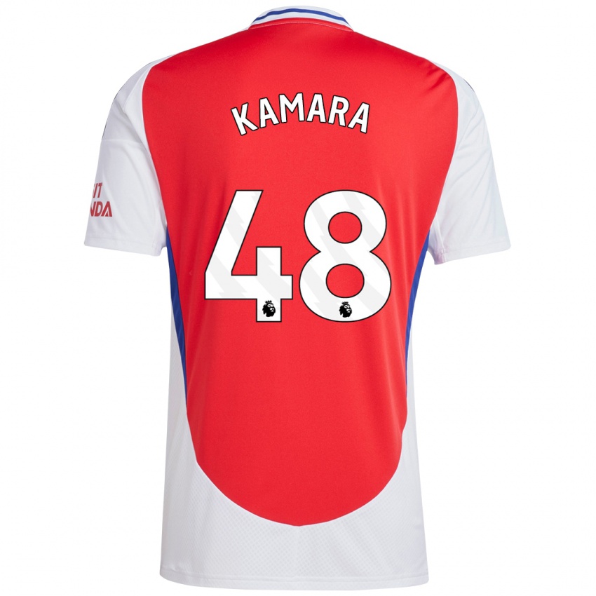 Damen Osman Kamara #48 Rot Weiß Heimtrikot Trikot 2024/25 T-Shirt Österreich