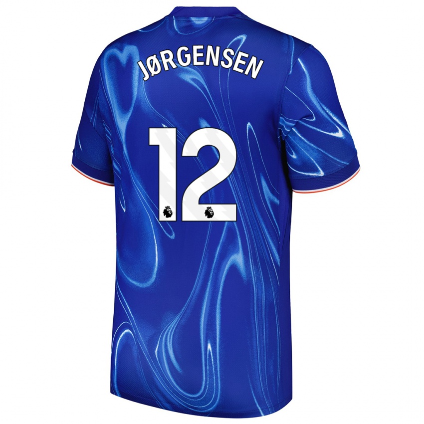 Damen Filip Jørgensen #12 Blau Weiß Heimtrikot Trikot 2024/25 T-Shirt Österreich