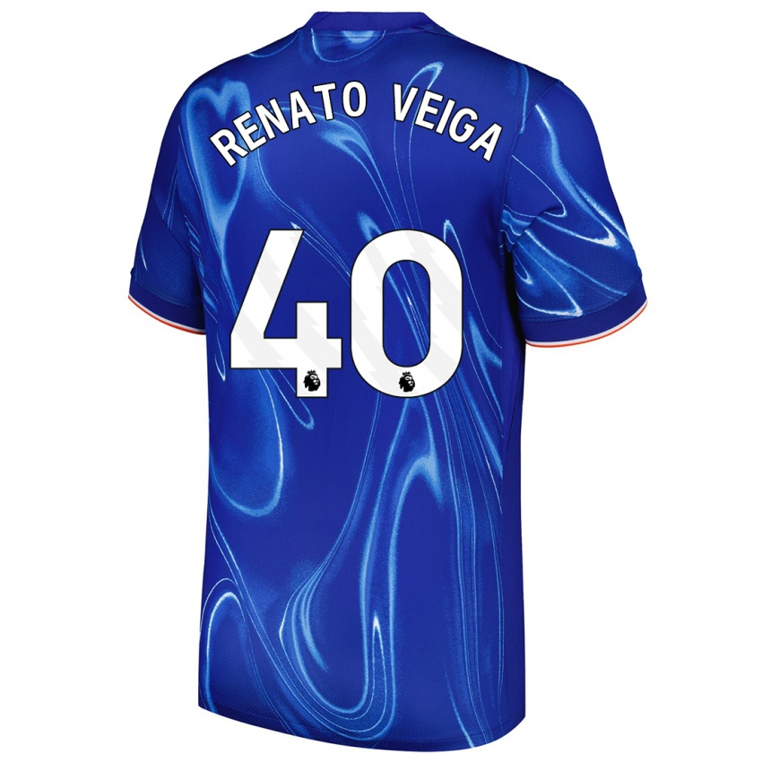 Damen Renato Veiga #40 Blau Weiß Heimtrikot Trikot 2024/25 T-Shirt Österreich