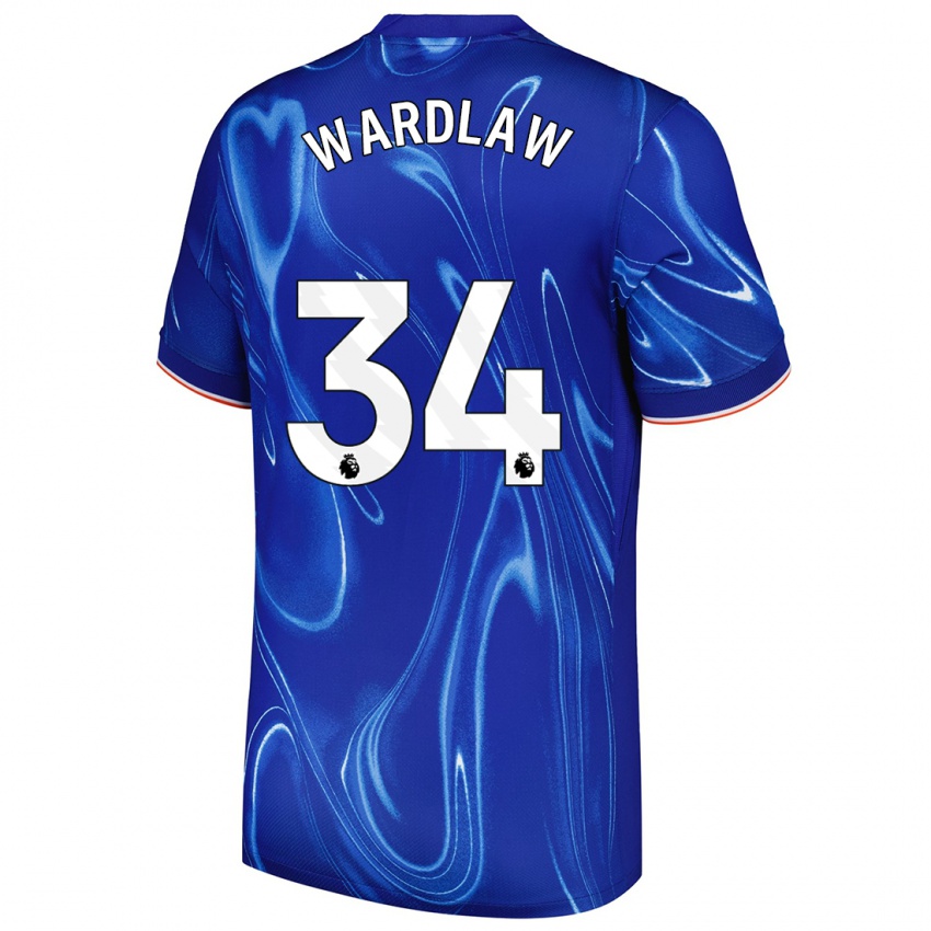 Damen Charlotte Wardlaw #34 Blau Weiß Heimtrikot Trikot 2024/25 T-Shirt Österreich