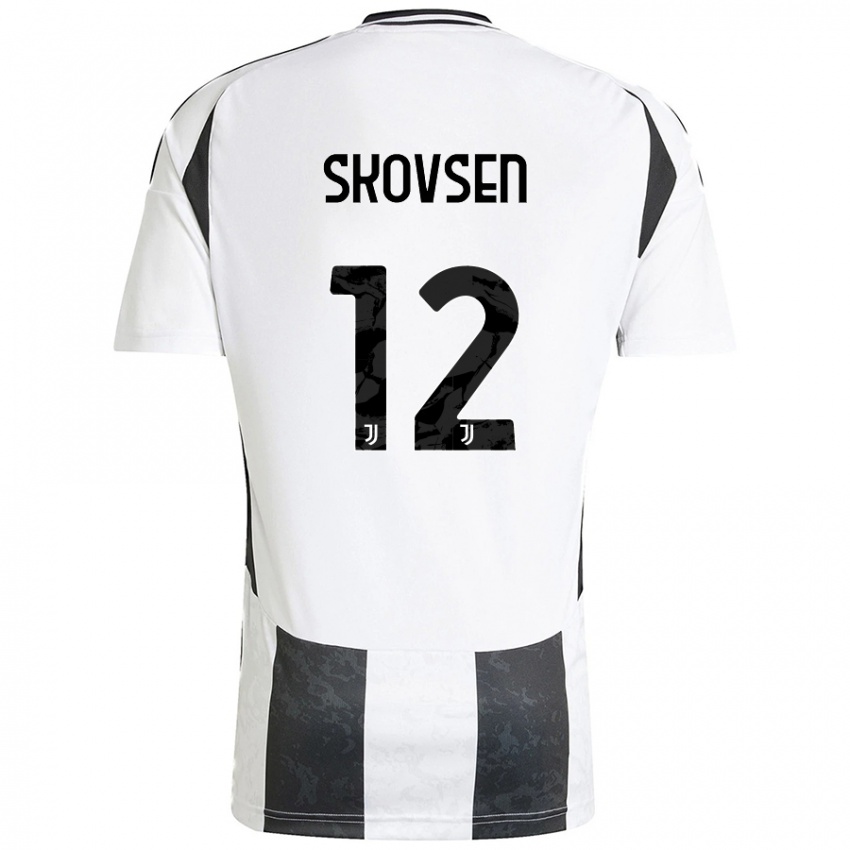 Damen Matilde Lundorf Skovsen #12 Weiß Schwarz Heimtrikot Trikot 2024/25 T-Shirt Österreich