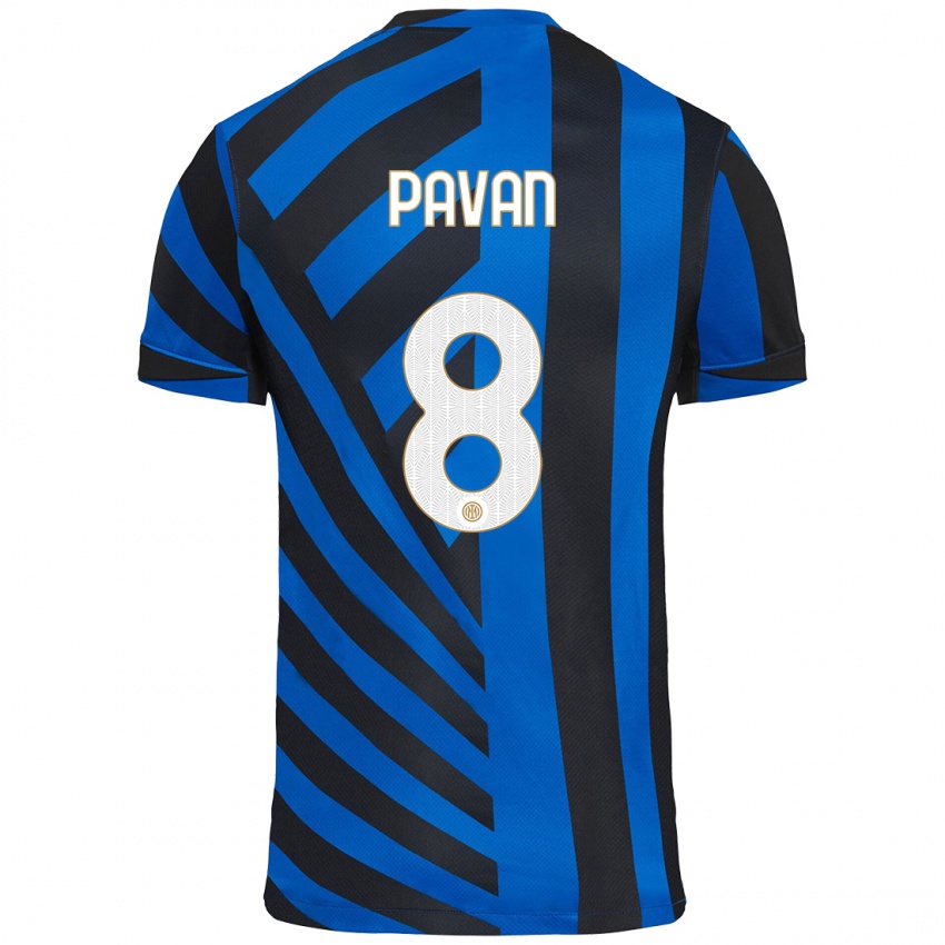 Damen Matilde Pavan #8 Blau Schwarz Heimtrikot Trikot 2024/25 T-Shirt Österreich