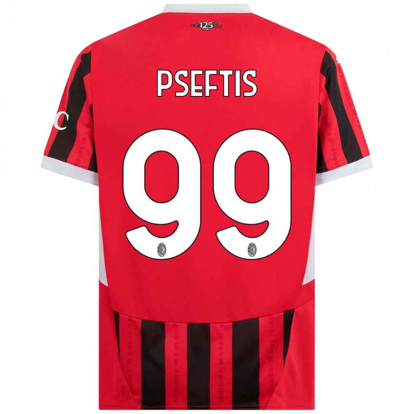 Damen Fotios Pseftis #99 Rot Schwarz Heimtrikot Trikot 2024/25 T-Shirt Österreich