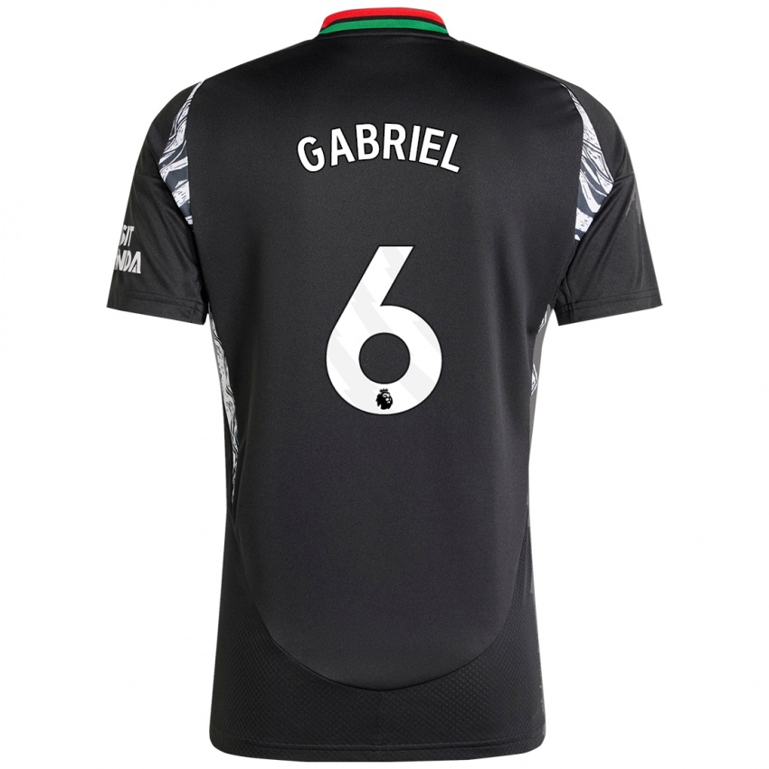 Damen Gabriel Magalhaes #6 Schwarz Auswärtstrikot Trikot 2024/25 T-Shirt Österreich