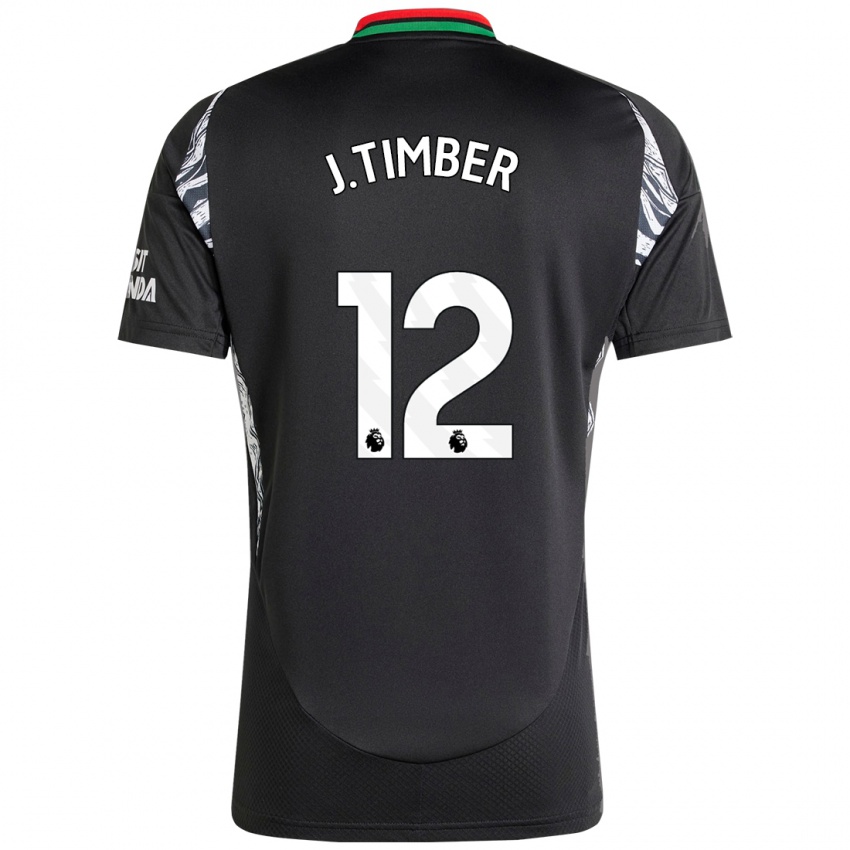 Damen Jurrien Timber #12 Schwarz Auswärtstrikot Trikot 2024/25 T-Shirt Österreich