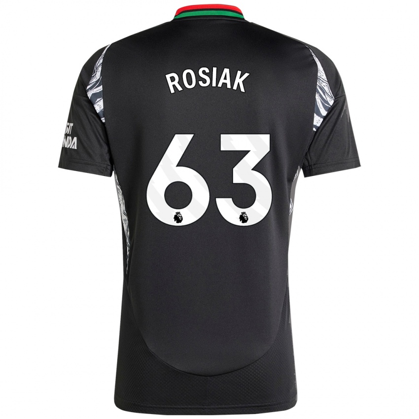 Damen Michal Rosiak #63 Schwarz Auswärtstrikot Trikot 2024/25 T-Shirt Österreich