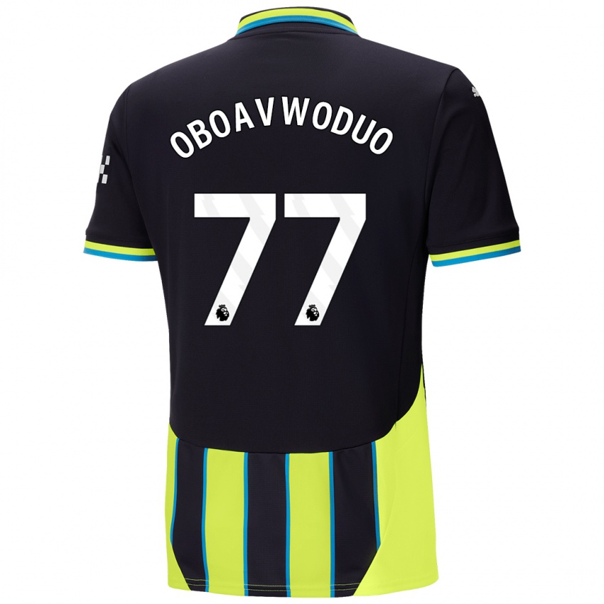 Damen Justin Oboavwoduo #77 Blaugelb Auswärtstrikot Trikot 2024/25 T-Shirt Österreich