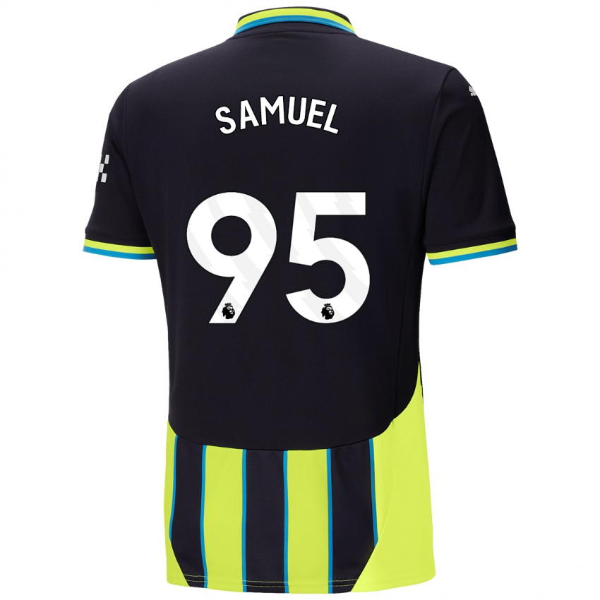 Damen Lakyle Samuel #95 Blaugelb Auswärtstrikot Trikot 2024/25 T-Shirt Österreich