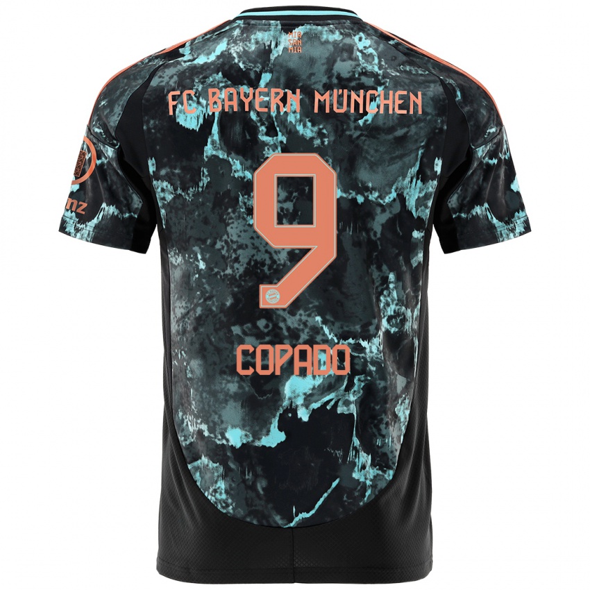 Damen Lucas Copado #9 Schwarz Auswärtstrikot Trikot 2024/25 T-Shirt Österreich