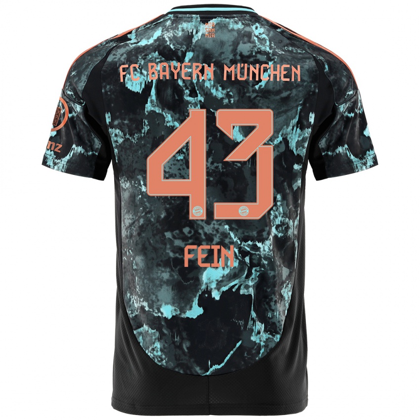 Damen Adrian Fein #43 Schwarz Auswärtstrikot Trikot 2024/25 T-Shirt Österreich