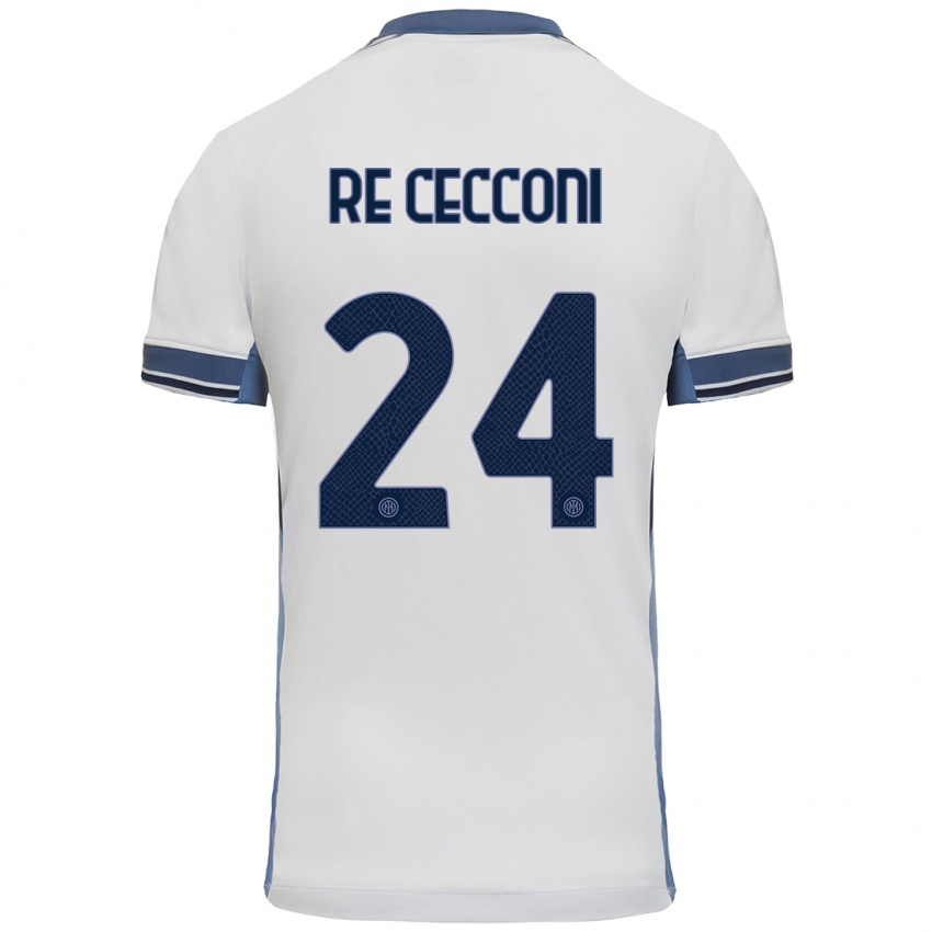 Damen Gabriele Re Cecconi #24 Weißgrau Auswärtstrikot Trikot 2024/25 T-Shirt Österreich