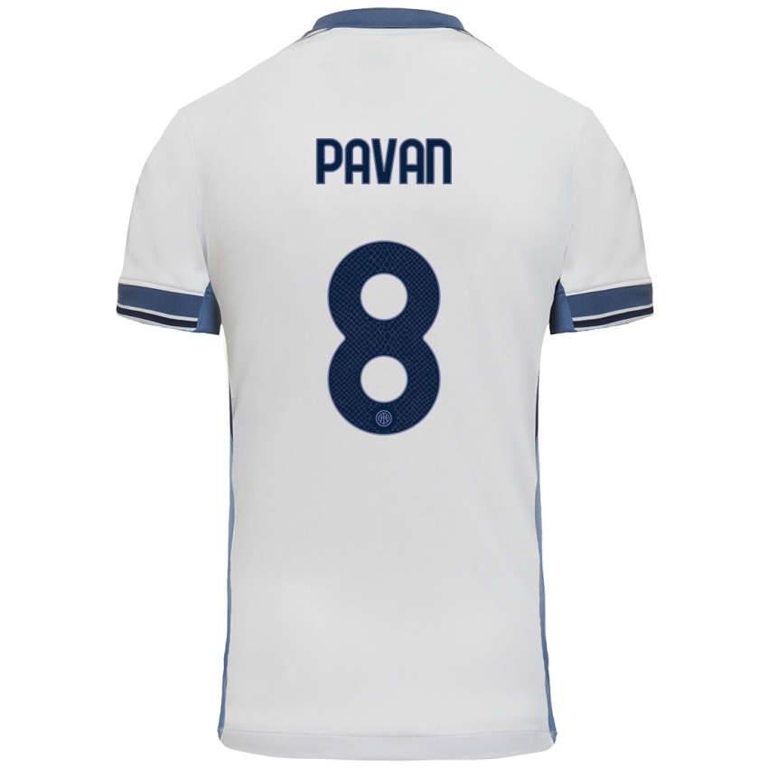 Damen Matilde Pavan #8 Weißgrau Auswärtstrikot Trikot 2024/25 T-Shirt Österreich