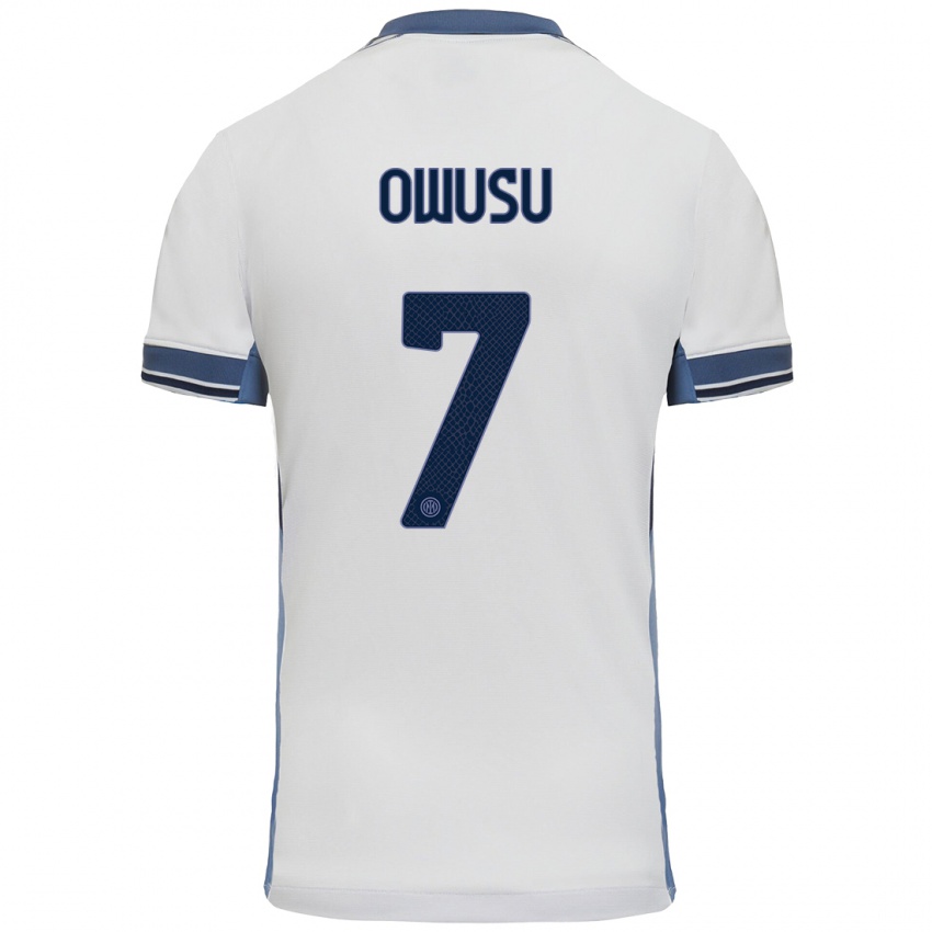 Damen Enoch Owusu #7 Weißgrau Auswärtstrikot Trikot 2024/25 T-Shirt Österreich