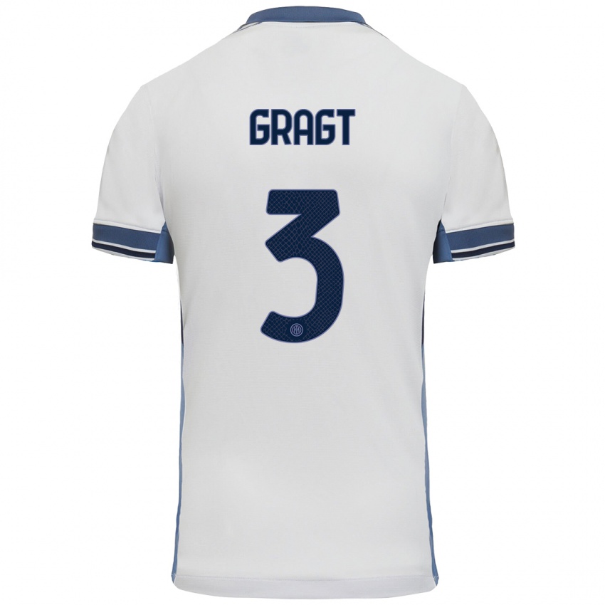 Damen Stefanie Van Der Gragt #3 Weißgrau Auswärtstrikot Trikot 2024/25 T-Shirt Österreich