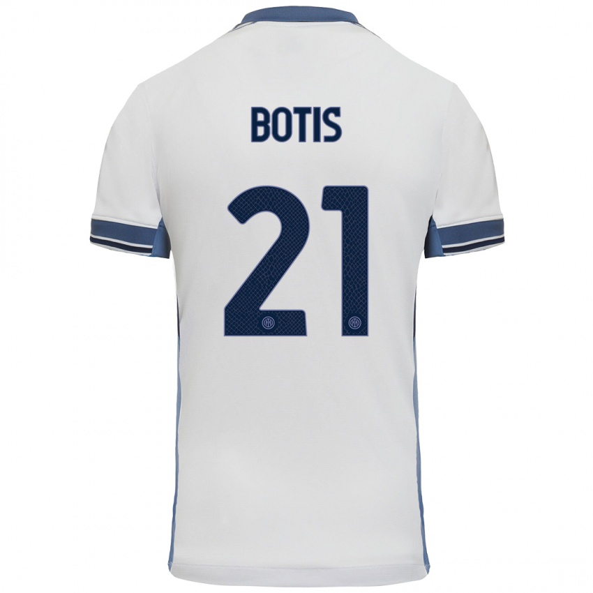 Damen Nikolaos Botis #21 Weißgrau Auswärtstrikot Trikot 2024/25 T-Shirt Österreich