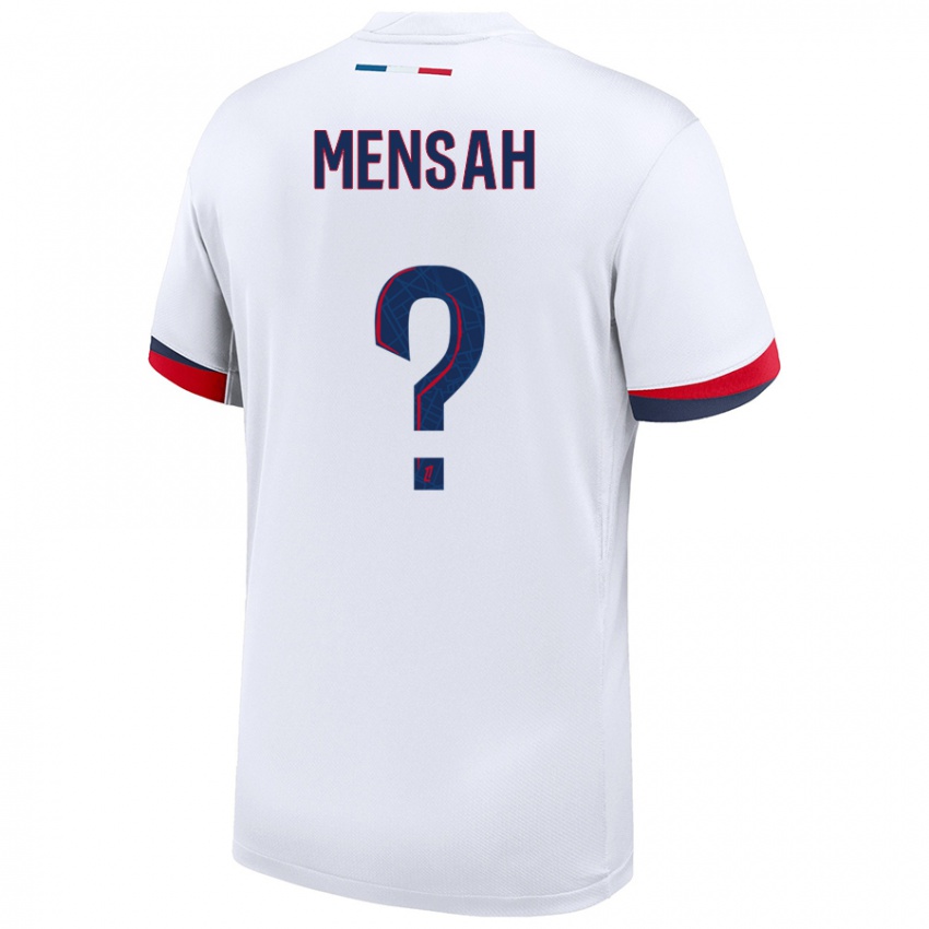 Damen Isaac Mensah #0 Weiß Blau Rot Auswärtstrikot Trikot 2024/25 T-Shirt Österreich