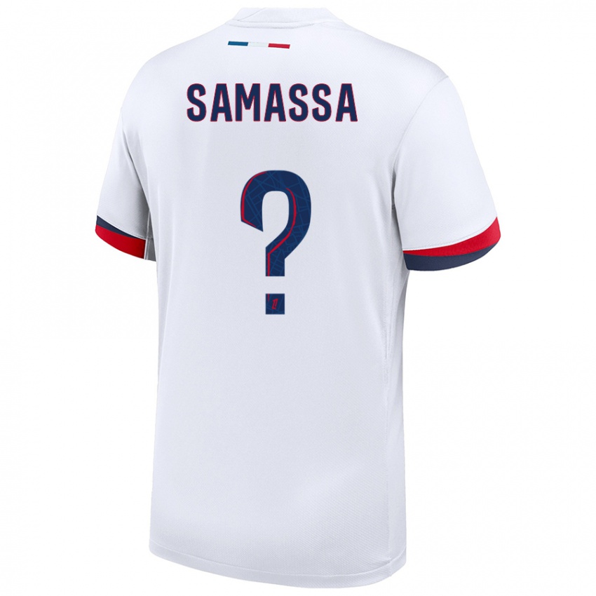 Damen Abdoulaye Samassa #0 Weiß Blau Rot Auswärtstrikot Trikot 2024/25 T-Shirt Österreich