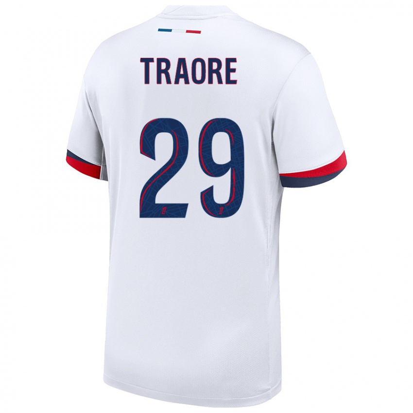 Damen Manssita Traoré #29 Weiß Blau Rot Auswärtstrikot Trikot 2024/25 T-Shirt Österreich