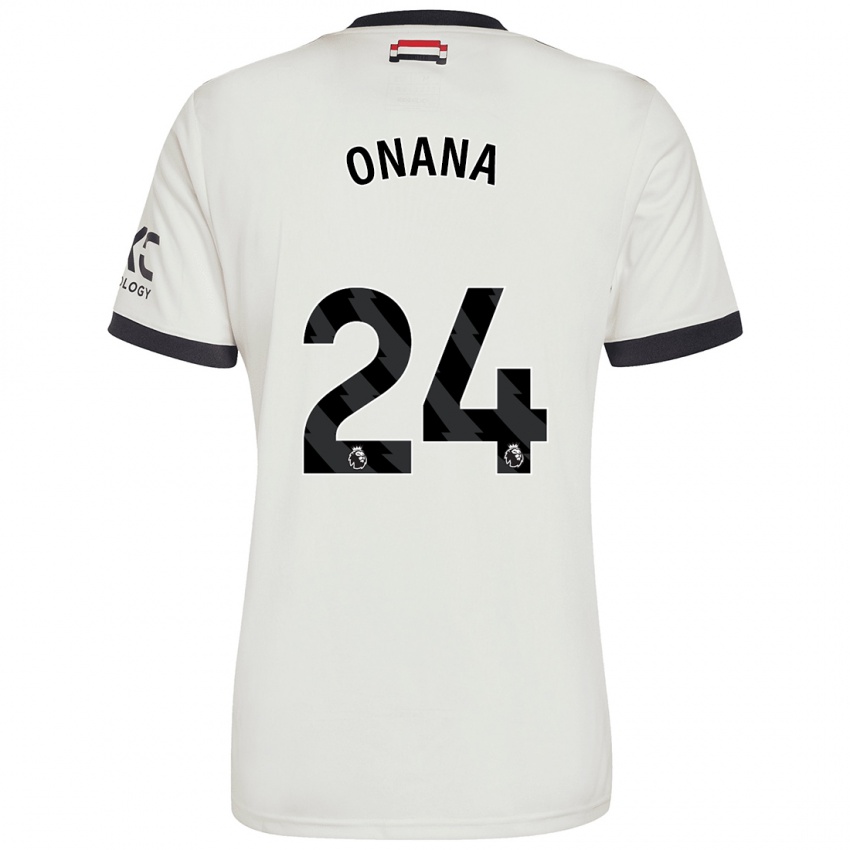 Damen André Onana #24 Cremeweiß Ausweichtrikot Trikot 2024/25 T-Shirt Österreich