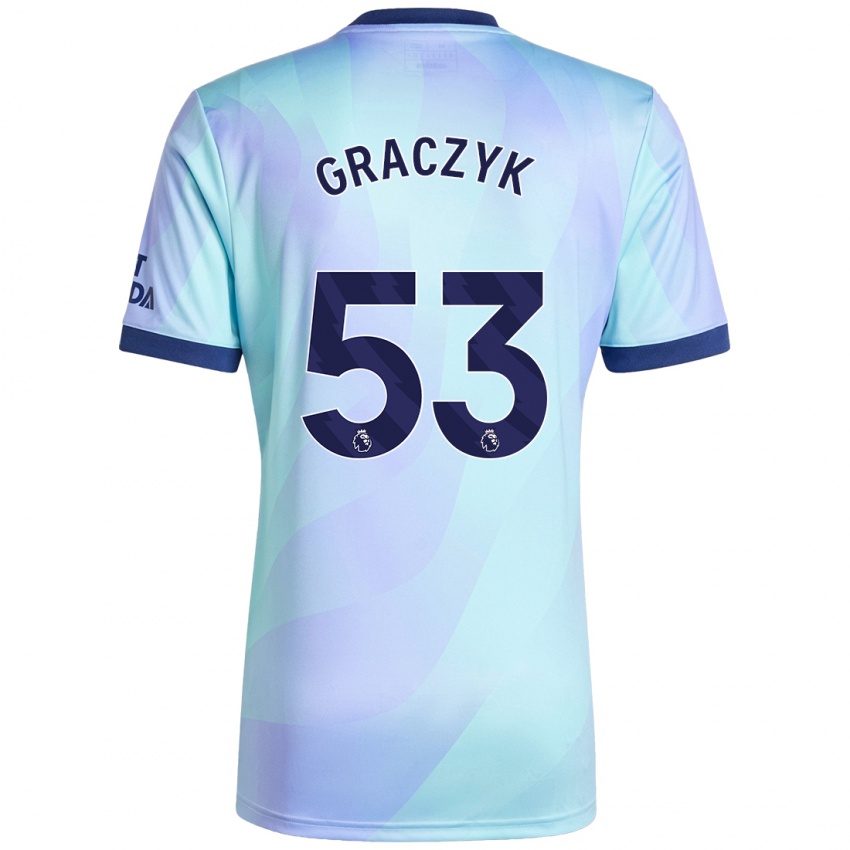 Damen Hubert Graczyk #53 Aquamarin Ausweichtrikot Trikot 2024/25 T-Shirt Österreich